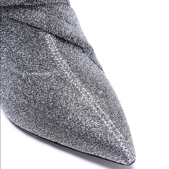 Tirana Metallic Pleather Sock Boots